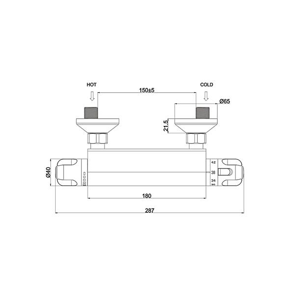 5006-20	brass thermostatic shower mixer