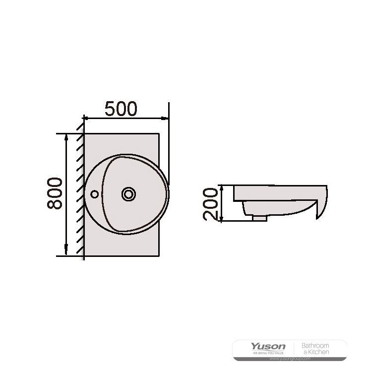 YS27209-80	Ceramic cabinet basin, vanity basin, lavatory sink;