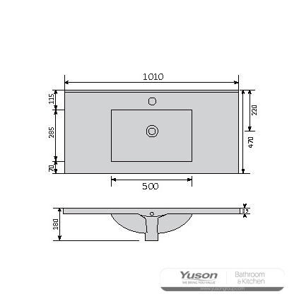 YS27298-100	Ceramic cabinet basin, vanity basin, lavatory sink;