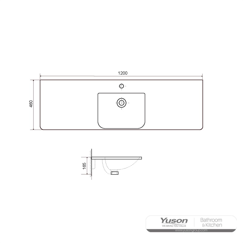 YS27307-120	Ceramic cabinet basin, vanity basin, lavatory sink;