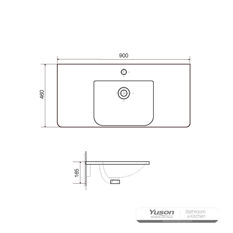 YS27307-90	Ceramic cabinet basin, vanity basin, lavatory sink;