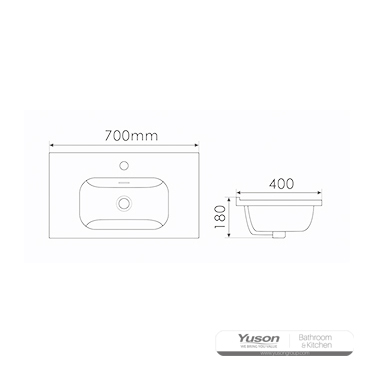 YS27313-70	Ceramic cabinet basin, vanity basin, lavatory sink;