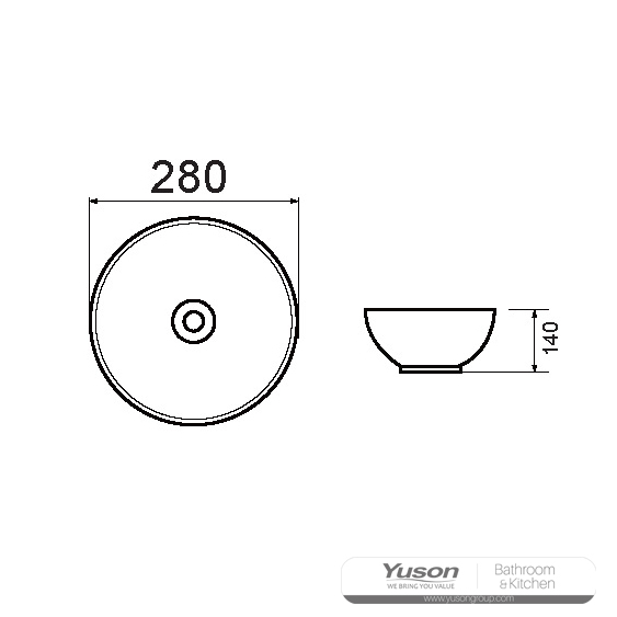 ys28393 เซรามิกเหนืออ่างเคาน์เตอร์อ่างศิลปะอ่างเซรามิก;