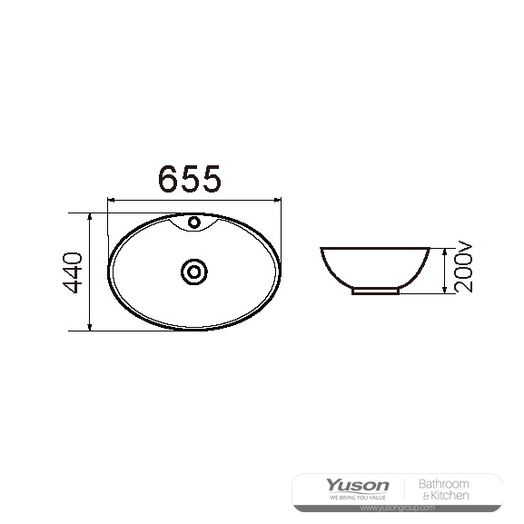 ys28412 เซรามิกเหนืออ่างเคาน์เตอร์อ่างศิลปะอ่างเซรามิก;