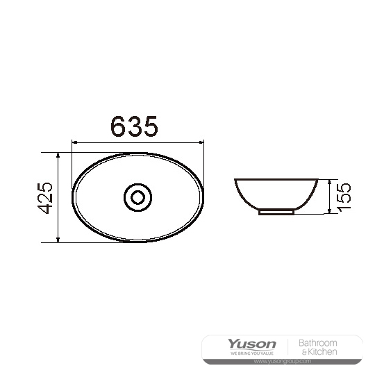 ys28416 เซรามิกเหนืออ่างเคาน์เตอร์อ่างศิลปะอ่างเซรามิก;