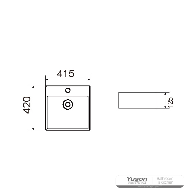 YS28438 อ่างเซรามิกเหนือเคาน์เตอร์ อ่างศิลปะ อ่างล้างจานเซรามิก