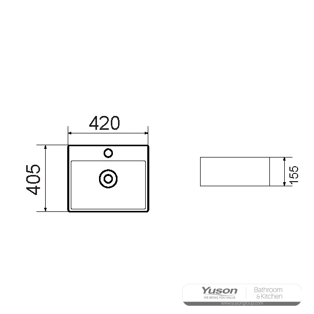 YS28441 อ่างเซรามิกเหนือเคาน์เตอร์ อ่างศิลปะ อ่างล้างจานเซรามิก