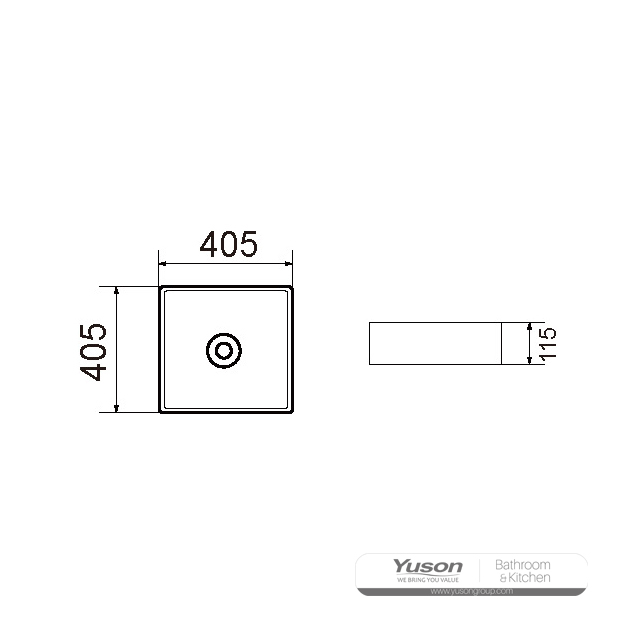 YS28445 อ่างเซรามิกเหนือเคาน์เตอร์ อ่างศิลปะ อ่างล้างจานเซรามิก