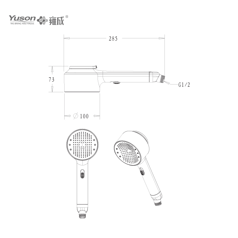 P1271 Aroma & Filtered Shower Head, 3-Function Aroma Scent Shower Head