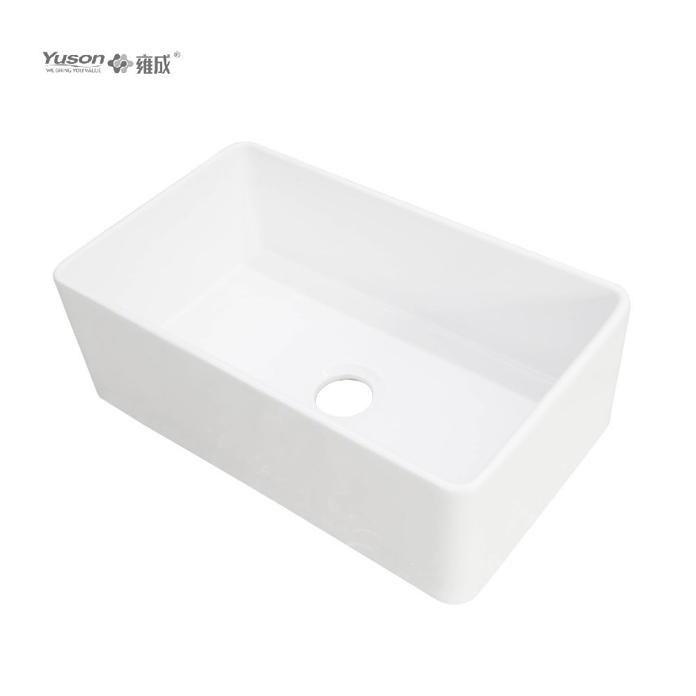 YS27101-3318	33x18 InchBest-Selling Single Bowl FFC Fine Fireclay China Apron front kitchen sink Fine Fireclay China kitchen sink