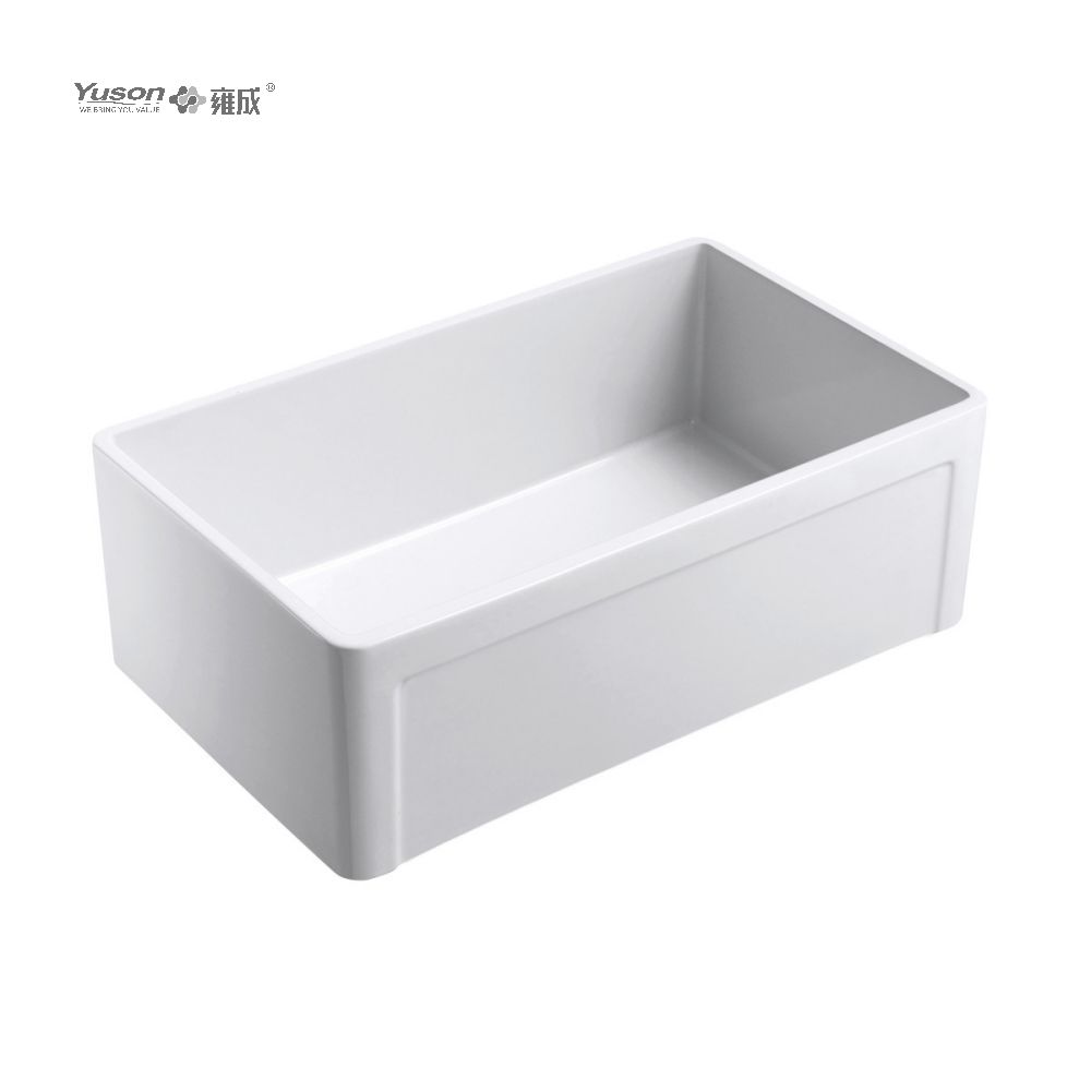 YS27102-3018	Manufacturer 30x18 Inch FFC Fine Fireclay China Apron front kitchen sink single Farm sink