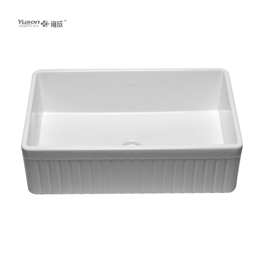 YS27104-3318	33x18 InchBest-Selling Single Bowl FFC Fine Fireclay China Apron front kitchen sink Fine Fireclay China kitchen sink