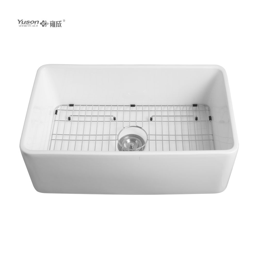 YS27117-3018	30x18 Inch Manufactuer Single Bowl VC Vitreous China Apron front kitchen sink farmhouse kitchen sink 