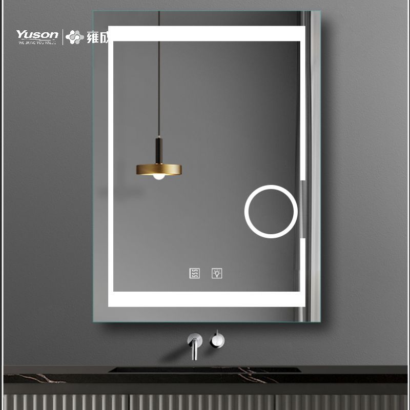 YS57108M	Mordern Rectangle Shape Wall-mounted LED mirror, Magnifying LED mirror