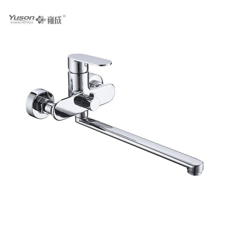 2012-80 Brass sleek wall-mounted hot&cold water mixer, kitchen faucet