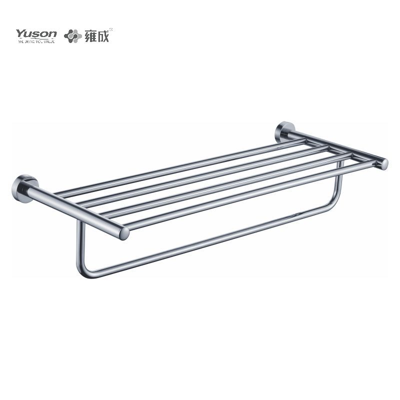 10762 Sleek Bathroom accessories, Towel shelves, Towel rack, Zinc/Brass/SUS Towel holder, wall- mounted(Series 10700)