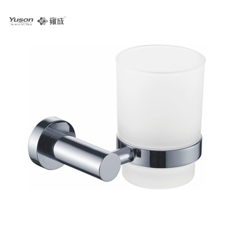 10784 Sleek Bathroom accessories, Tumbler holder, with Frosted/Tempered Glass cup,Zinc/Brass/SUS Tumbler holder, wall- mounted(Series 10700)