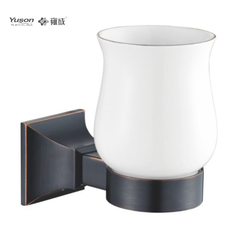 11184 Sleek Bathroom accessories, Tumbler holder, with Frosted/Tempered Glass cup,Zinc/Brass/SUS Tumbler holder, wall- mounted(Series 11100)