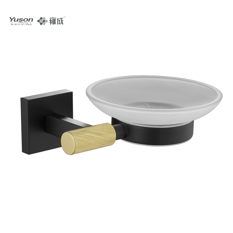 12385 Sleek Bathroom accessories, Soap dishes, with Glass dish,Zinc/Brass/SUS Soap holder, wall- mounted(Series 12300)