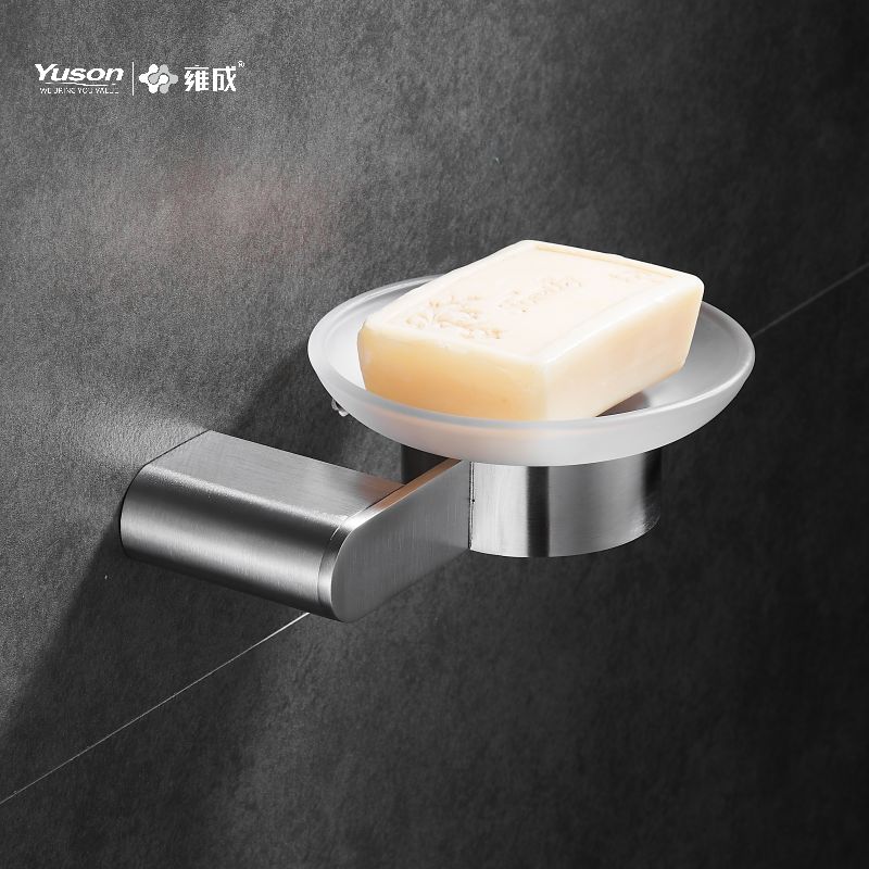 12685 Sleek Bathroom accessories, Soap dishes, with Glass dish,Zinc/Brass/SUS Soap holder, wall- mounted(Series 12600)