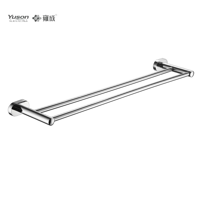 13324D Sleek Bathroom accessories, 2-Pole Towel bars, 24”, Towel holder, Zinc/Brass/SUS Towel holder, wall- mounted(Series 13300)