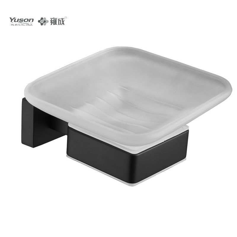 13485 Sleek Bathroom accessories, Soap dishes, with Glass dish,Zinc/Brass/SUS Soap holder, wall- mounted(Series 13400)