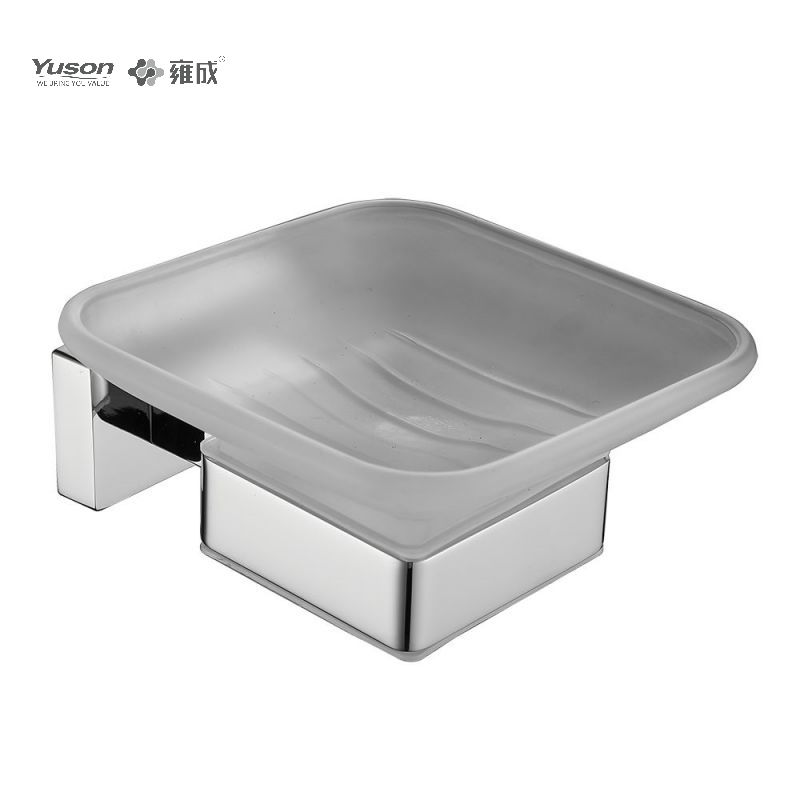 13485 Sleek Bathroom accessories, Soap dishes, with Glass dish,Zinc/Brass/SUS Soap holder, wall- mounted(Series 13400)