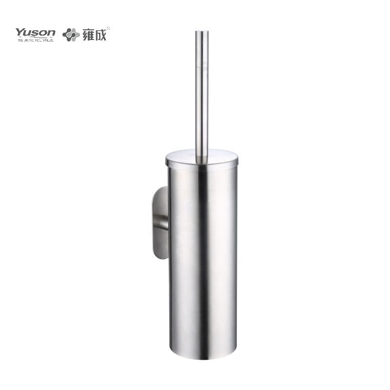 15290H Sleek Bathroom accessories, Toilet Brush with Frosted/Tempered Glass cup,Zinc/Brass/SUS Toilet Brush, wall- mounted(Series 15200)