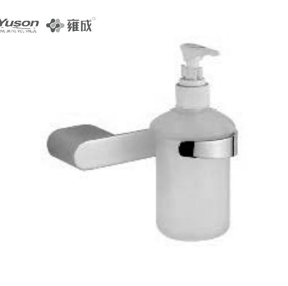 15382 Sleek Bathroom accessories, Soap Dispenser, with Frosted/Tempered Glass cup,Zinc/Brass/SUS Soap Dispenser, wall- mounted(Series 15300)