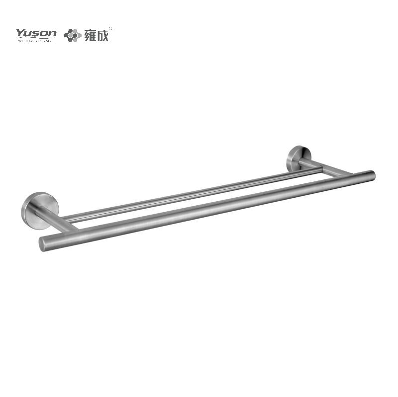 15524D Sleek Bathroom accessories, 2-Pole Towel bars, 24”, Towel holder, Zinc/Brass/SUS Towel holder, wall- mounted(Series 15500)