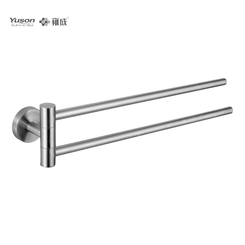 15524HD Sleek Bathroom accessories, 2-Pole Towel bars, 24”, Towel holder, Zinc/Brass/SUS Towel holder, wall- mounted(Series 15500)