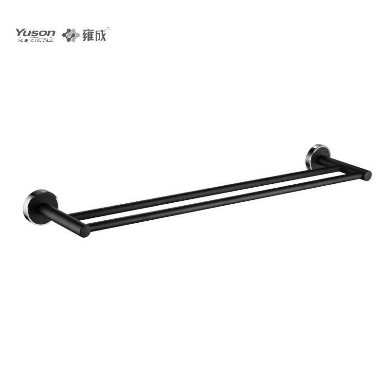 16724D Sleek Bathroom accessories, 2-Pole Towel bars, 24”, Towel holder, Zinc/Brass/SUS Towel holder, wall- mounted(Series 16700)