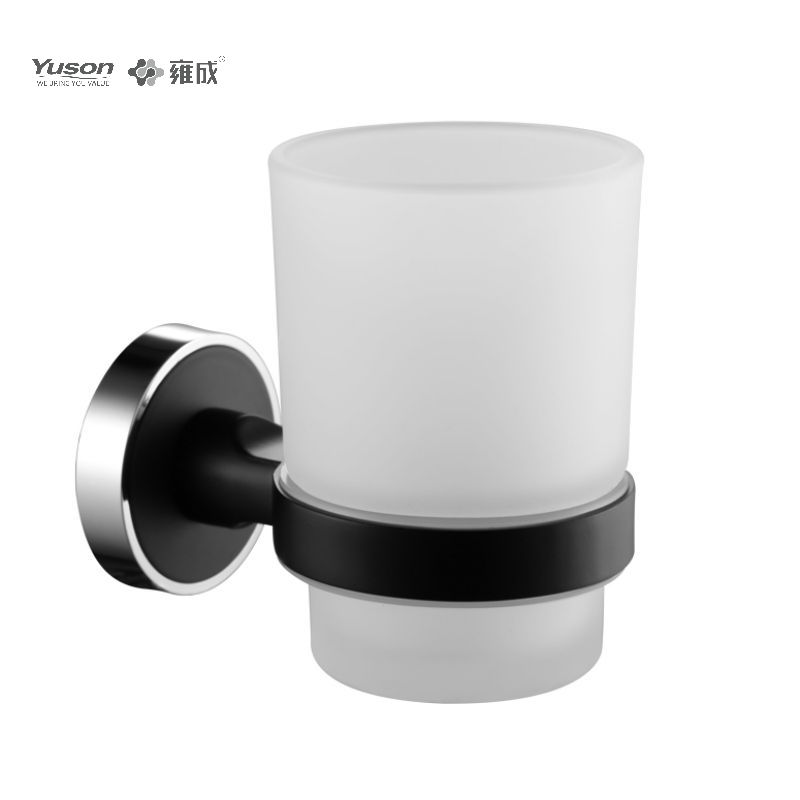 16784 Sleek Bathroom accessories, Tumbler holder, with Frosted/Tempered Glass cup,Zinc/Brass/SUS Tumbler holder, wall- mounted(Series 16700)