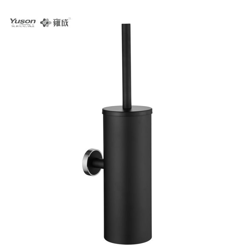 16790B Sleek Bathroom accessories, Toilet Brush with Frosted/Tempered Glass cup,Zinc/Brass/SUS Toilet Brush, wall- mounted(Series 16700)