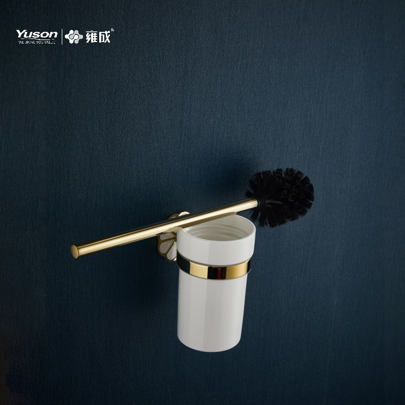 21090 Sleek Bathroom accessories, Toilet Brush with Frosted/Tempered Glass cup,Zinc/Brass/SUS Toilet Brush, wall- mounted(Series 21000)