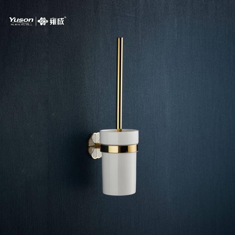 21090 Sleek Bathroom accessories, Toilet Brush with Frosted/Tempered Glass cup,Zinc/Brass/SUS Toilet Brush, wall- mounted(Series 21000)