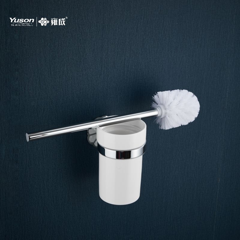 21090 Sleek Bathroom accessories, Toilet Brush with Frosted/Tempered Glass cup,Zinc/Brass/SUS Toilet Brush, wall- mounted(Series 21000)