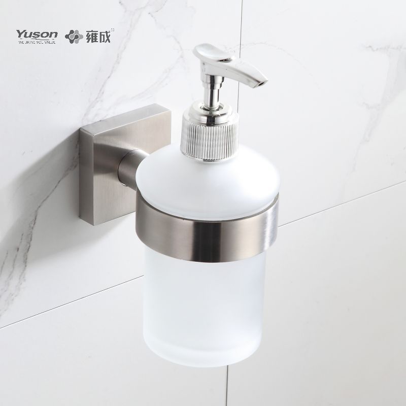 23682 Sleek Bathroom accessories, Soap Dispenser, with Frosted/Tempered Glass cup,Zinc/Brass/SUS Soap Dispenser, wall- mounted(Series 23600)