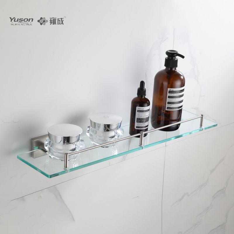 23687 Sleek Bathroom accessories, Towel shelves, Storage shelf, Glass shelf, Tempered Glass, wall- mounted(Series 23600)