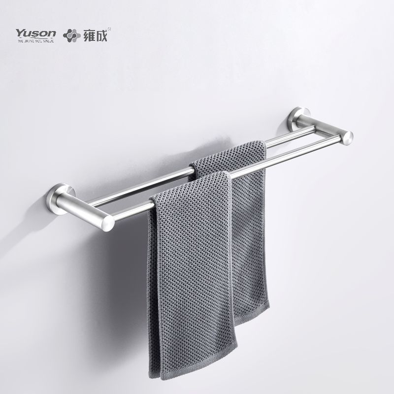 23724D Sleek Bathroom accessories, 2-Pole Towel bars, 24”, Towel holder, Zinc/Brass/SUS Towel holder, wall- mounted(Series 23700)