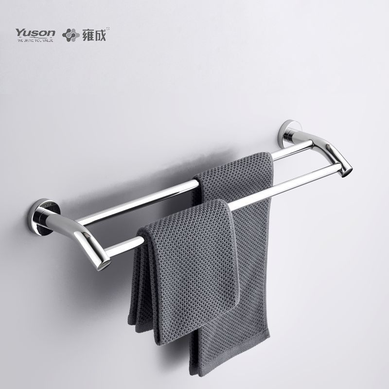 23724D2 Sleek Bathroom accessories, 2-Pole Towel bars, 24”, Towel holder, Zinc/Brass/SUS Towel holder, wall- mounted(Series 23700)