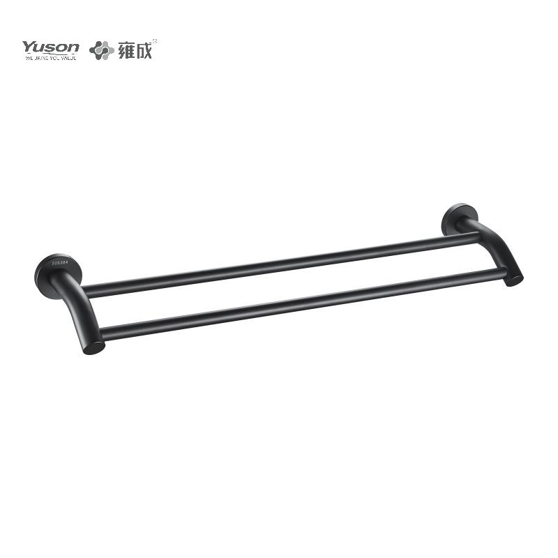 23724D2 Sleek Bathroom accessories, 2-Pole Towel bars, 24”, Towel holder, Zinc/Brass/SUS Towel holder, wall- mounted(Series 23700)