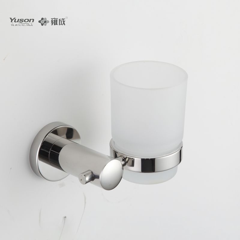 23784 Sleek Bathroom accessories, Tumbler holder, with Frosted/Tempered Glass cup,Zinc/Brass/SUS Tumbler holder, wall- mounted(Series 23700)