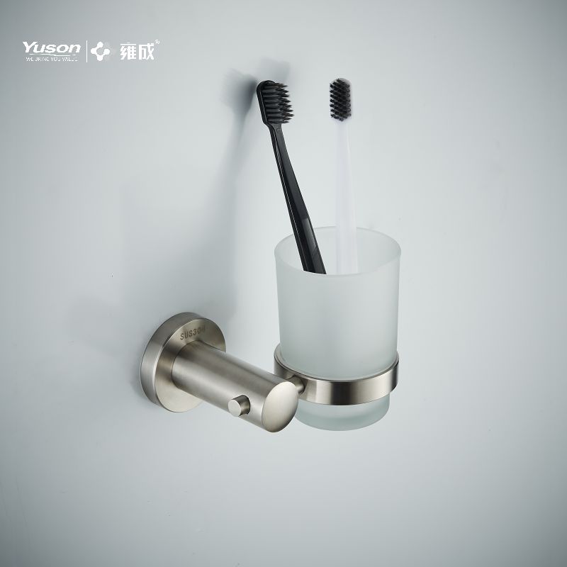 23784 Sleek Bathroom accessories, Tumbler holder, with Frosted/Tempered Glass cup,Zinc/Brass/SUS Tumbler holder, wall- mounted(Series 23700)