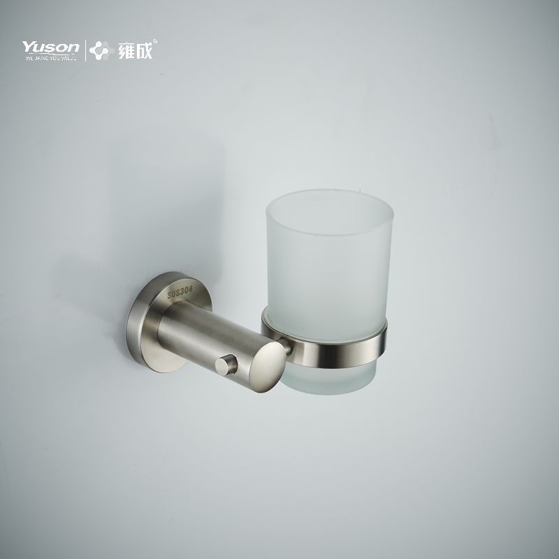 23784 Sleek Bathroom accessories, Tumbler holder, with Frosted/Tempered Glass cup,Zinc/Brass/SUS Tumbler holder, wall- mounted(Series 23700)