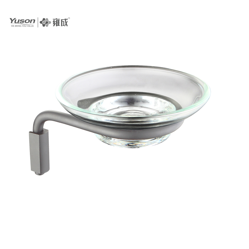 25385 Sleek Bathroom accessories, Soap dishes, with Glass dish,Zinc/Brass/SUS Soap holder, wall- mounted(Series 25300)