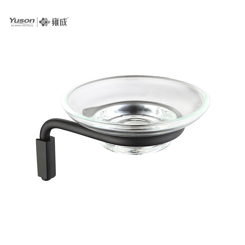 25385 Sleek Bathroom accessories, Soap dishes, with Glass dish,Zinc/Brass/SUS Soap holder, wall- mounted(Series 25300)