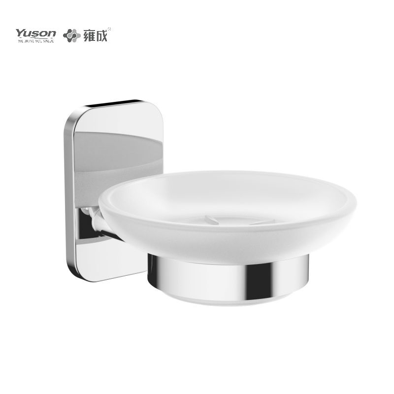 25485 Sleek Bathroom accessories, Soap dishes, with Glass dish,Zinc/Brass/SUS Soap holder, wall- mounted(Series 25400)