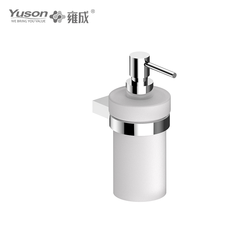 27282 Sleek Bathroom accessories, Soap Dispenser, with Frosted/Tempered Glass cup,Zinc/Brass/SUS Soap Dispenser, wall- mounted(Series 27200)