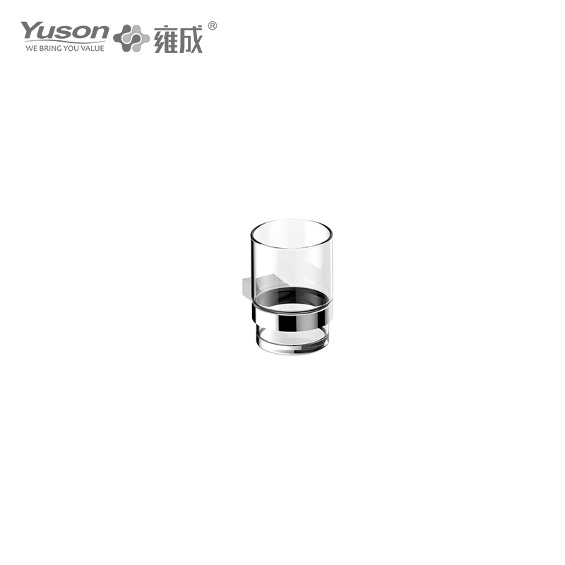 27284 Sleek Bathroom accessories, Tumbler holder, with Frosted/Tempered Glass cup,Zinc/Brass/SUS Tumbler holder, wall- mounted(Series 27200)